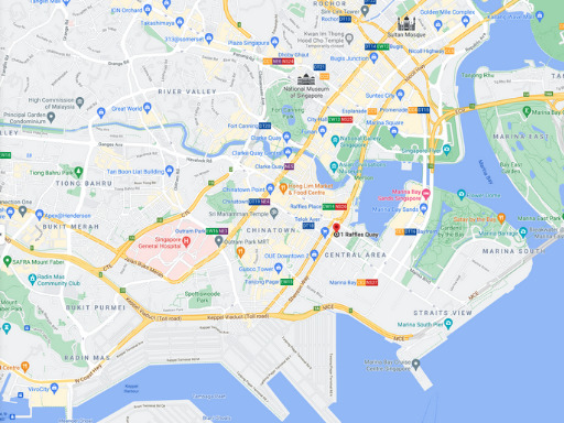 Map of Singapore.